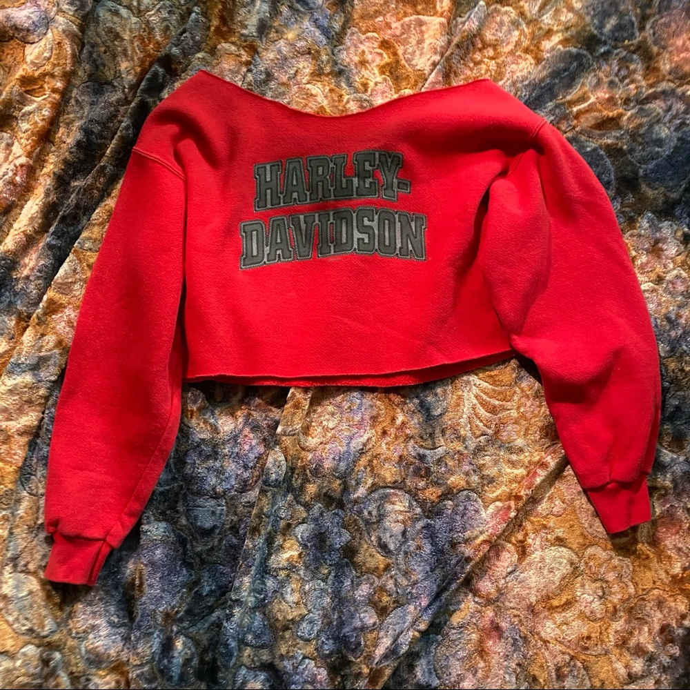 Vintage Harley Davidson Crop Sweater
